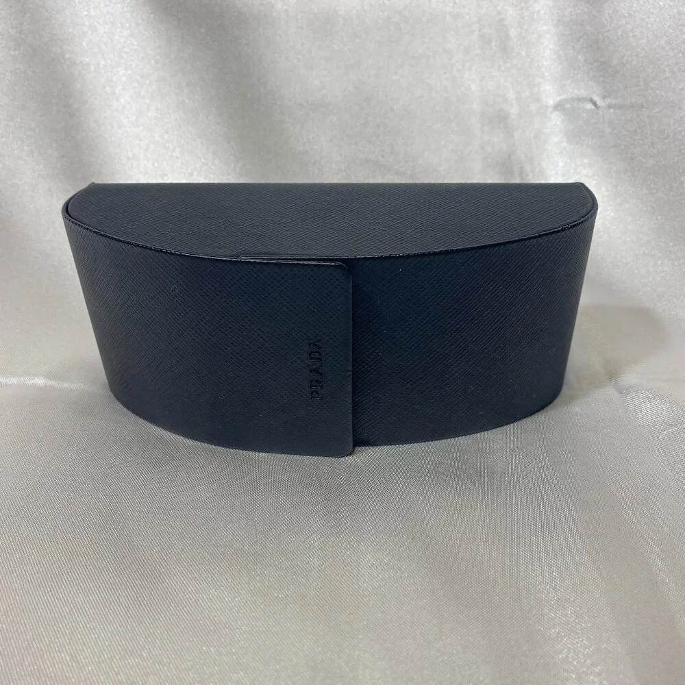 Prada Sunglasses Case Set, Black Magnetic Clamshell Case, Luxury Eyeglasses - Picture 5 of 10